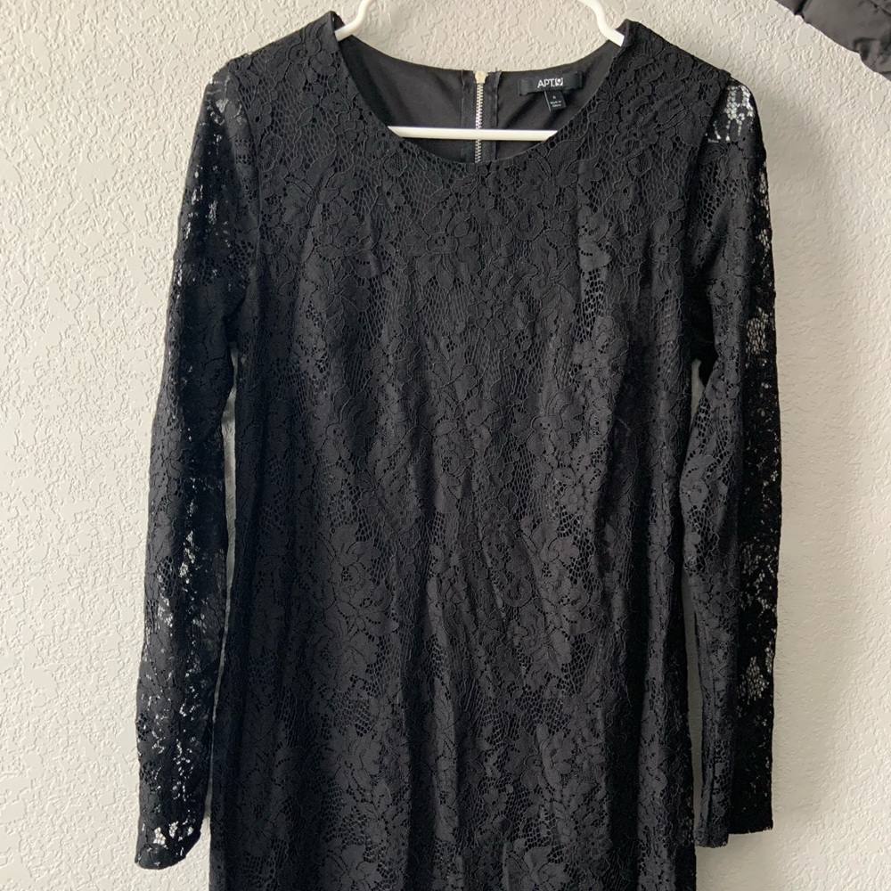 black lace dress